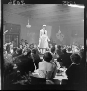 International model from Italy on the catwalk at a fashion parade in Wellington