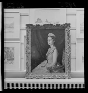 Portrait of Queen Elizabeth II, shown at New Zealand Academy of Fine Arts Exhibition, Wellington