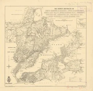 The survey districts of North Harbour and Blueskin, Lower Harbour West, North East Valley, Upper Harbour West, Tomahawk, Sawyers Bay, Andersons Bay, Portobello Bay, Otago Peninsula & Upper Harbour East [electronic resource] / drawn by G.P. Wilson, April 1896.