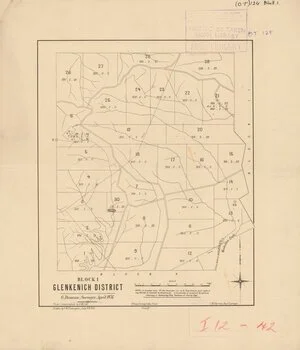 Block I Glenkenich District [electronic resource] / G. Duncan, surveyor, April 1876.