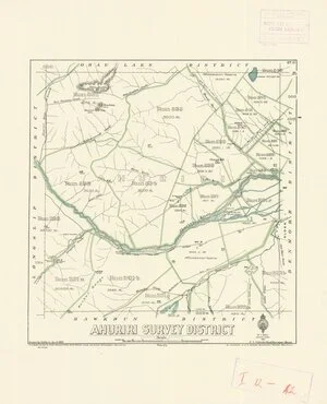 Ahuriri Survey District [electronic resource] / drawn by S.A. Park, April 1922.