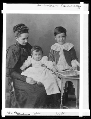 Mary Ann Moorhouse with her sons William and Edward