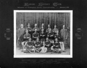 Karori Hockey Club, winners of Wellington Senior Championship, 1911 - Photograph taken by Zak Studios