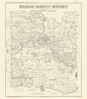 Waipahi Survey District [electronic resource] / drawn and published by the Lands & Survey Dept.