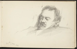 Hill, Mabel, 1872-1956 :[Sleeping man] 29th Jan 1894