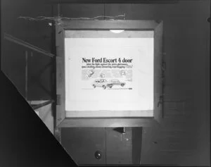Promotional material for Ford Escort car