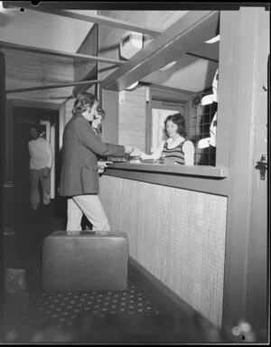 Couple at First Western Hotel reception
