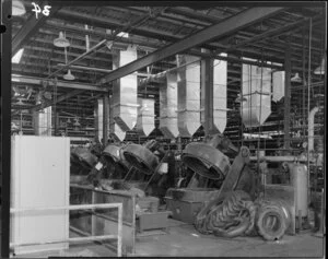 Interior of Dunlop factory in Upper Hutt