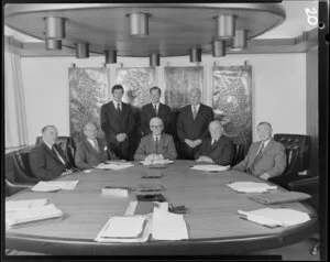 Executive portrait with eight men