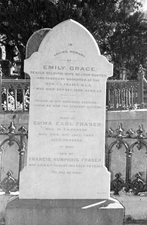 The grave of Emily Grace Hunter and the Fraser family, plot 104.P, Sydney Street Cemetery.