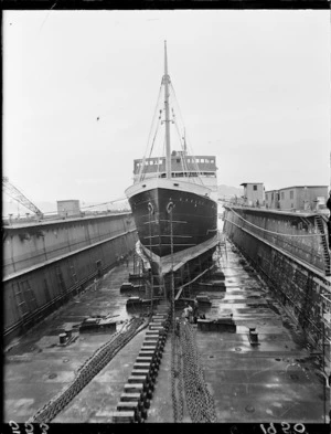 Ship in dry dock