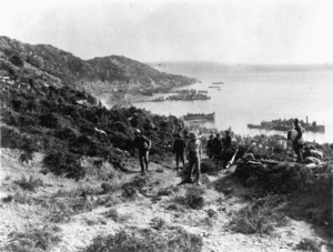 Soldiers at Anzac Cove, Gallipoli, Turkey