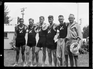 New Zealand rowing team, 1950 British Empire Games, Lake Karapiro