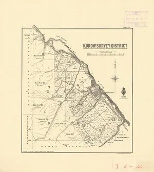 Kurow Survey District [electronic resource] / drawn by A.H. Saunders, August 1906, revised 1922, 1939, 1949.