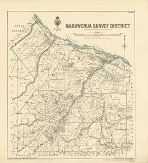 Maruwenua survey district [electronic resource] / drawn by A. H. Saunders, August, 1908, revised 1922.