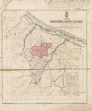 Maruwenua Survey District [electronic resource] / H. Easton Taylor, Litho., January 1884.