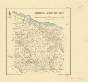 Awamoko Survey District [electronic resource] : in the Waitaki County / drawn by A.H. Saunders, April 1910, revised Oct. 1947.