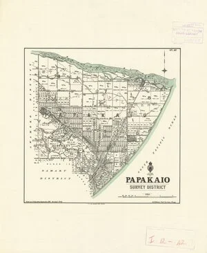 Papakaio Survey District [electronic resource] / drawn by A.H. Saunders, September 1909. revised 1943.
