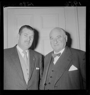 Mr H Berg and Sir R Macalister, Mayor of Wellington