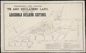 Te Aro reclaimed land : plan of leasehold building sections.
