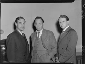 Members of the New Zealand Opera Company, from left are Donald Munro, James Robertson, Bruce Mason