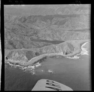 Aerial view of Pencarrow Head, Wellington