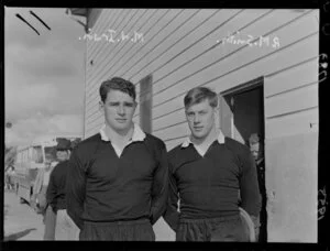 New Zealand rugby union All Black players, Ross Smith and Mark Irwin