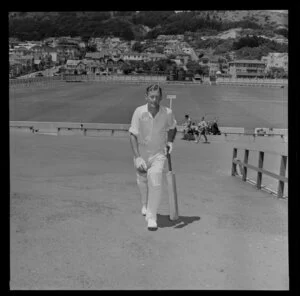 Richard Trevor Barber, New Zealand Cricket player, at the Basin Reserve, Wellington