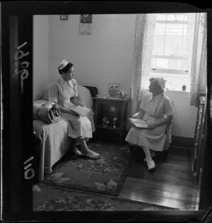 Psychiatric nurses in their living quarters at Porirua Hospital, Wellington
