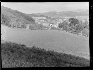 Old reserve at the top of Majoribanks Street, Mount Victoria, Wellington, being converted into bowling greens and play area