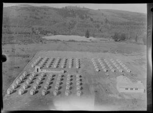 Accommodation huts, Wairakei Geothermal Powerhouse site, Taupo