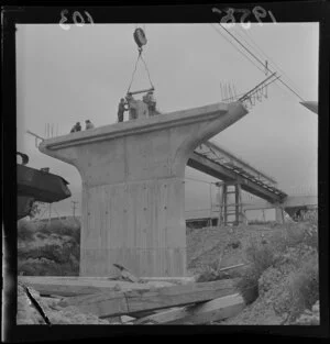 Melling Bridge under construction, Lower Hutt