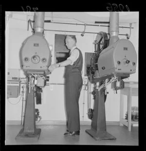 Inside the projector room of the Film Censor's Office