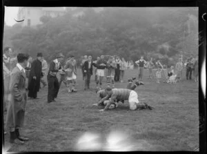 Onslow versus Marist rugby teams playing at Melrose Park, Wellington