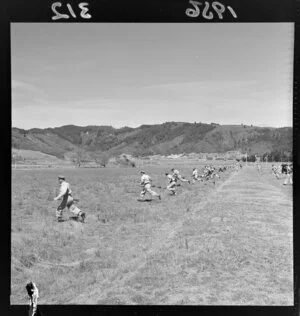 Combined Services shooting practice at Trentham, Upper Hutt