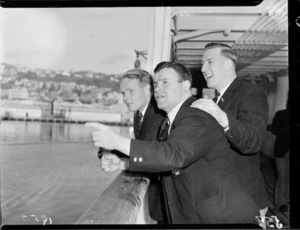 British rugby team players on board ship