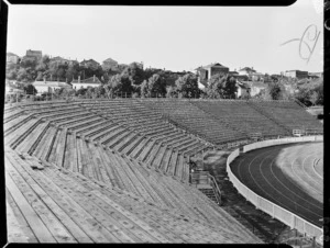Spectator stand at Eden Park, 1950 British Empire Games, Auckland