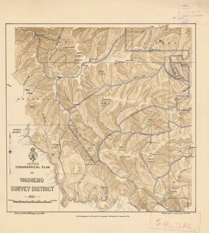 Topographical plan of Waihemo Survey District [electronic resource] / drawn by John M. Malings, June 1884.