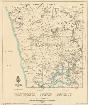 Whaingaroa Survey District [electronic resource] / E.T. Healy, delt. 1932.