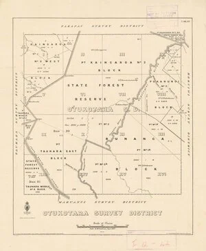 Otukotara Survey District [electronic resource] / delt., H.R. Cochran, Sept. 1937.