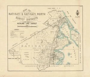 Map of Katikati & Katikati North Survey Districts [electronic resource] : Auckland Land District.