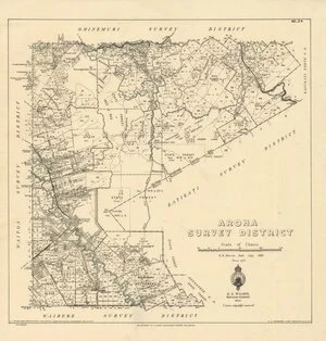 Aroha Survey District [electronic resource] / R.R. Harris, delt. July 1933.