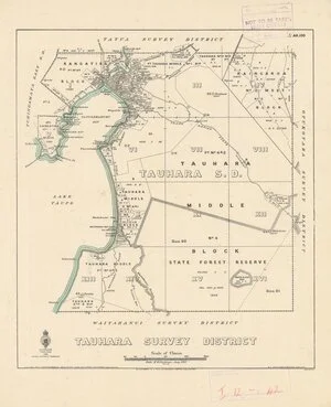 Tauhara Survey District [electronic resource] / delt., H.R. Cochran, Aug. 1937.