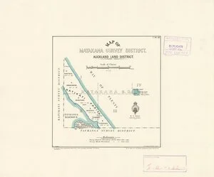 Map of Matakana Survey District [electronic resource] : Auckland Land District / del. H.R. Cochran.