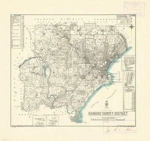 Oamaru Survey District [electronic resource] / drawn by A.H. Saunders, July 1907.