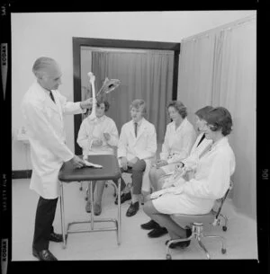 Students learning Chiropody at the Central Institute of Technology, Petone, Wellington