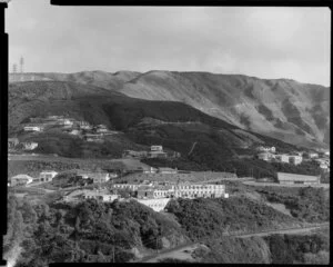 View of Bowen Hospital construction site, Wellington, looking toward Crofton Downs