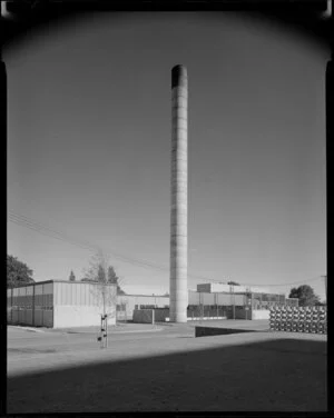 University of Canterbury buildings and chimney, Ilam, Christchurch