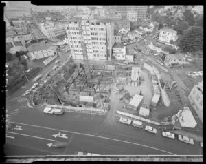 Construction of The Reserve Bank, corner of The Terrace and Bowen Street, Wellington