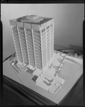 Scale model of Rutherford House, Lambton Quay, Wellington